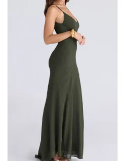 SACHA GEORGETTE PANELLED MAXI DRESS