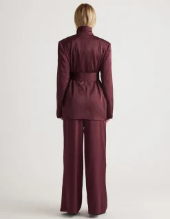 SADIE SATIN WRAP BLAZER