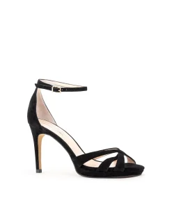 SADIE90 STRAPPY CROSSOVER PLATFORM SANDAL
