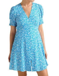 SAFFRON PRINTED MINI SUN DRESS