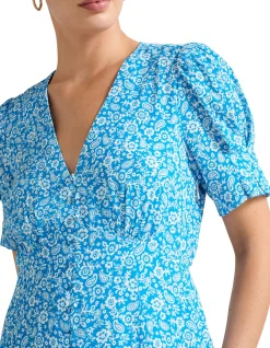 SAFFRON PRINTED MINI SUN DRESS