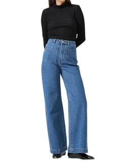 Sailor Super High Rise Wide Leg Long Jeans