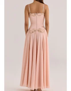 SALOMA SATIN & GEORGETTE MAXI DRESS