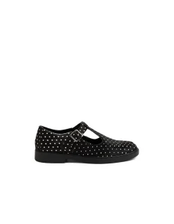 Salonge Polka Dot T Bar Flat Shoes
