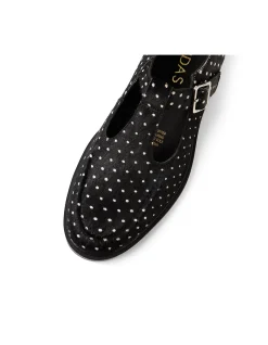 Salonge Polka Dot T Bar Flat Shoes