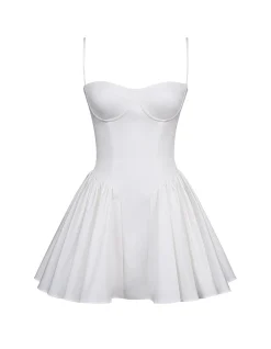 SAMARIA COTTON CORSET MINI DRESS