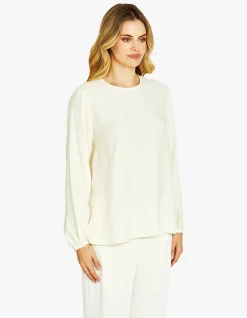 Sammi Matte Crepe Long Sleeve Blouse
