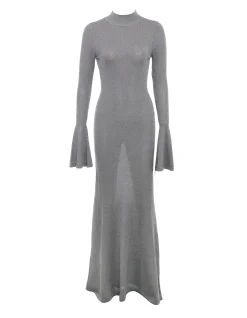 SANCHA METALLIC MAXI DRESS