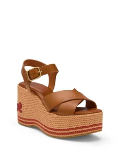 Sand Braided Cord Platform Wedge Sandals