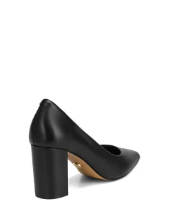 Sara Black Leather Pump