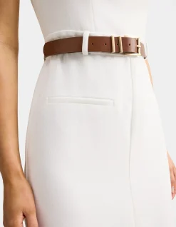 SARA TAILORED COLUMN MIDI DRESS