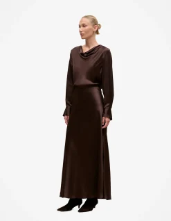 Satin Cowl Neck Top