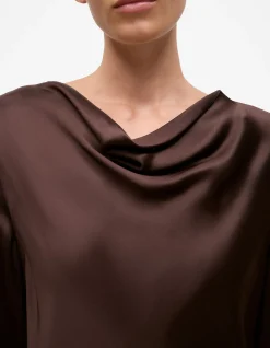 Satin Cowl Neck Top