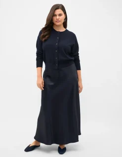 SATIN MIDI SKIRT