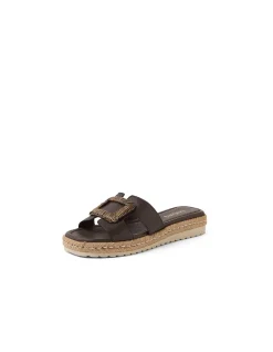 Sati Woven Buckle Leather Platform Sandals