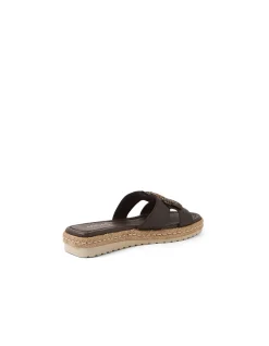 Sati Woven Buckle Leather Platform Sandals