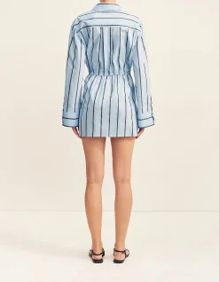 Saxon Draped Shirt Mini Dress