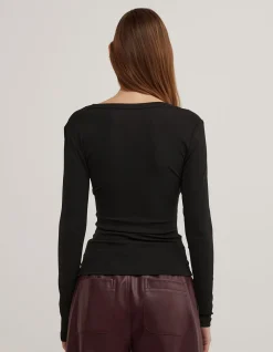 Scoop Neck Long Sleeve Top