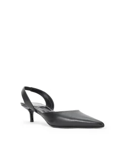Sebastian Pointed Toe Kitten Heel Slingback Pumps