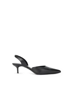 Sebastian Pointed Toe Kitten Heel Slingback Pumps
