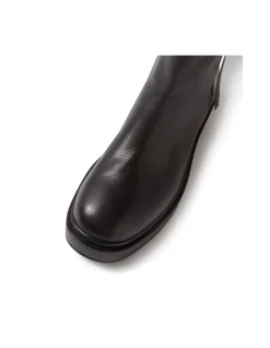 Sedrin Black Leather Ankle Boots