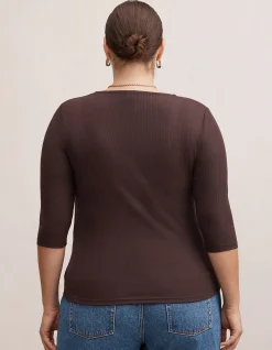 SELENA CURVE TRIM LACE TOP