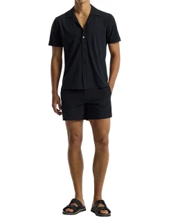 SELF STRIPE CUBAN COLLAR SHIRT