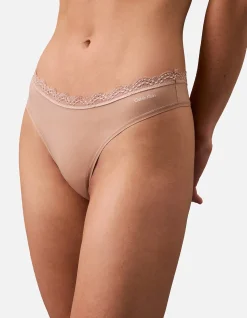 SENSUAL LACE TRIM THONG