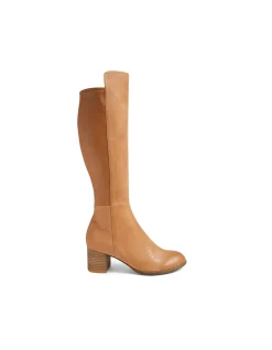 Settin Leather Block Heel Knee High Boots