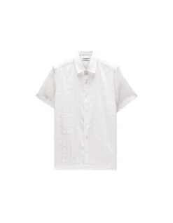 SHEER STRIPED SS SHIRT