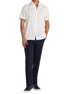 SHEER STRIPED SS SHIRT