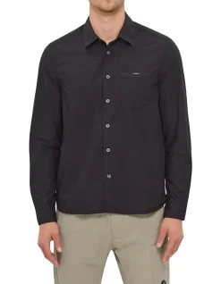 SHIRTS LONG SLEEVE IN EMERIZED POPELINE