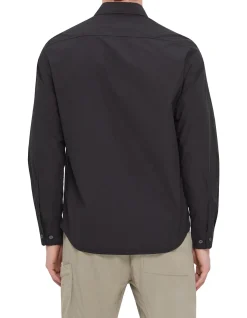 SHIRTS LONG SLEEVE IN EMERIZED POPELINE