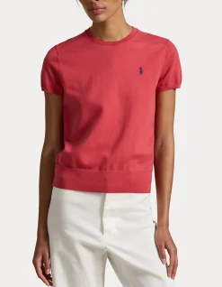 SHORT-SLEEVE CREWNECK SWEATER