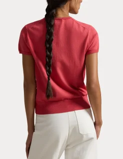 SHORT-SLEEVE CREWNECK SWEATER