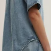 Short Sleeve Denim Snap Shirt