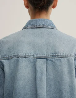 Short Sleeve Denim Snap Shirt