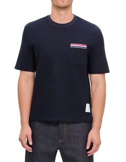 SHORT SLEEVE POCKET T-SHIRT WITH RWB EMBROIDERY