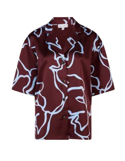 Short Sleeve Satin Shirt