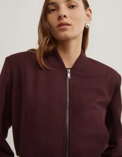 Shoulder Pad Bomber Jacket