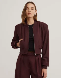 Shoulder Pad Bomber Jacket