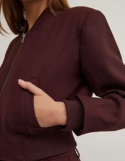 Shoulder Pad Bomber Jacket