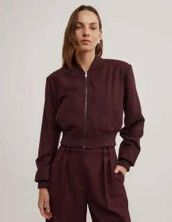 Shoulder Pad Bomber Jacket