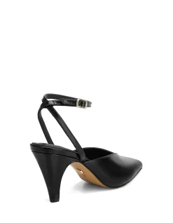 Sidney Black Leather Heel