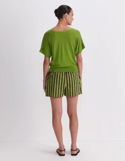 SILK BLEND REVERSIBLE KNIT