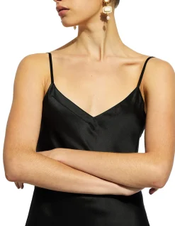 silk chemise v neck