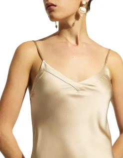 silk chemise v neck