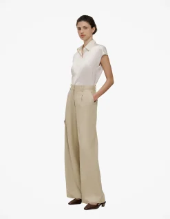 Silk Satin Cap Sleeve Shirt