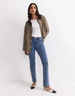 Simone Mid Rise Straight Leg Jean