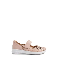 Sindis XF Rose Leather Flat Shoes